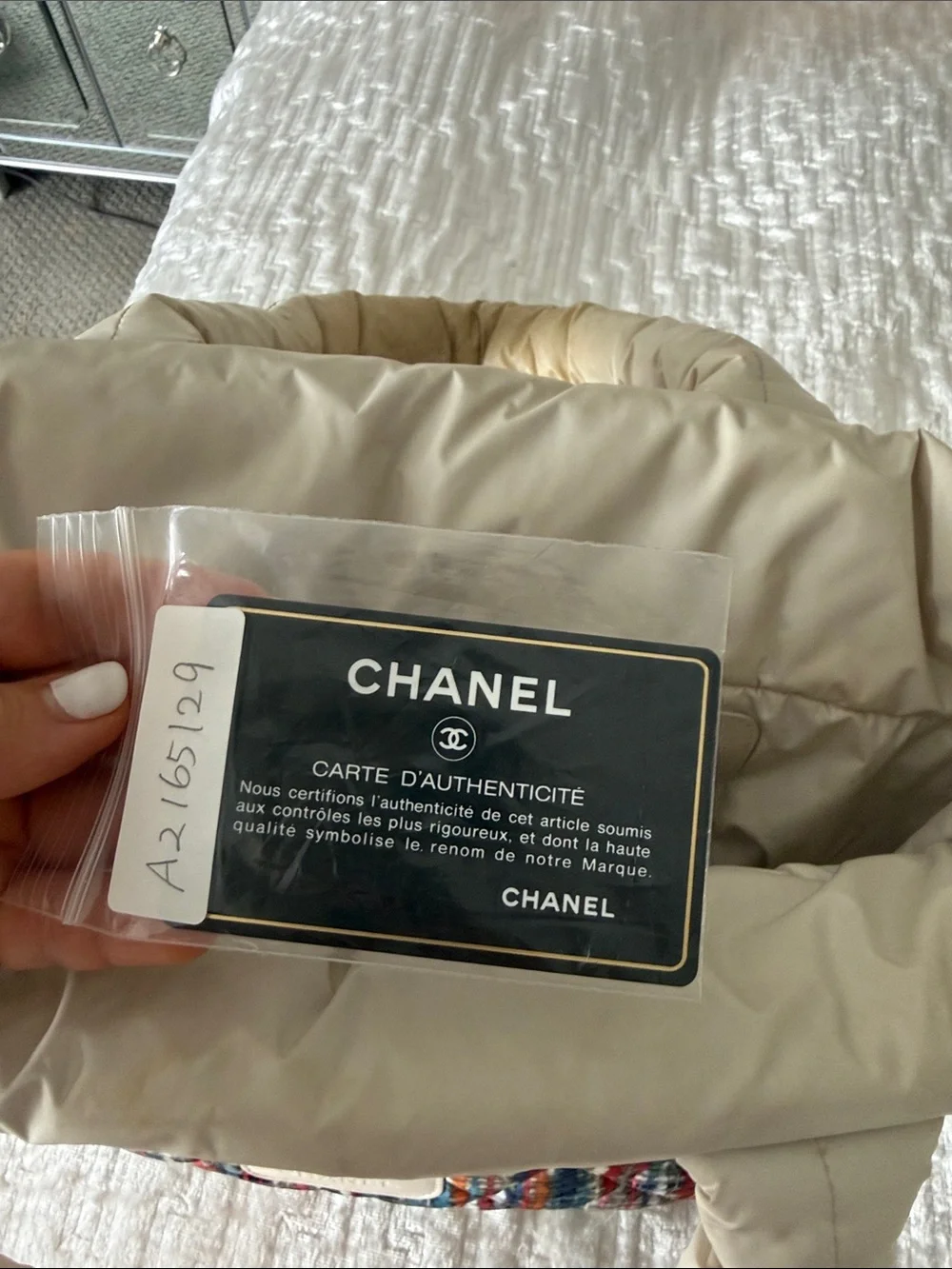 CHANEL Multicolor Tweed & Cream Top-Handle Tote